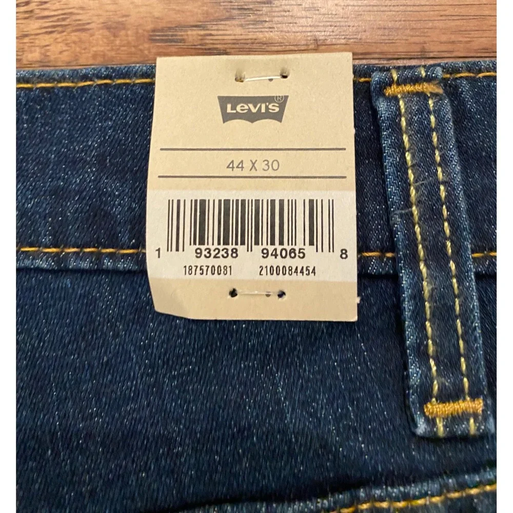 Levis 541 Athletic Taper Mens Stretch Jeans Dark Wash Indigo 44x30 NEW